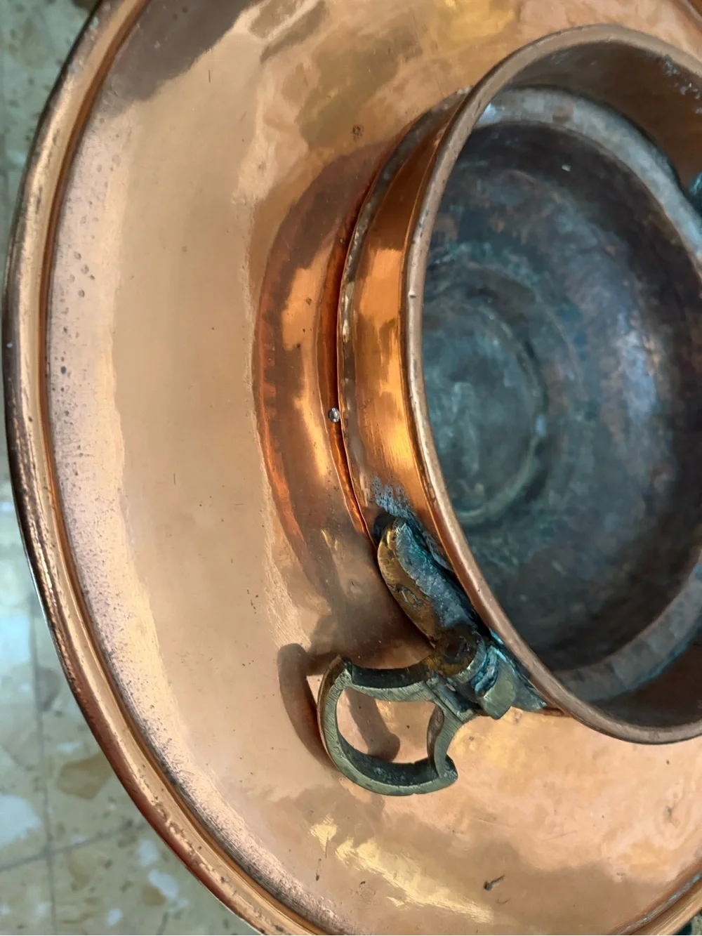 Vintage Ottoman Turkish Copper & Brass Brazier Mangal Fire Pit Floor Decor